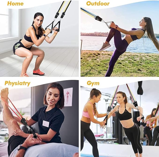 Exercise Bands Resistance Bands Set Workingout Door Fitness Gym Resistance Bands Kit for Men Women